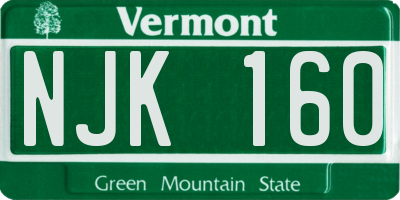 VT license plate NJK160