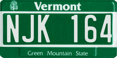 VT license plate NJK164
