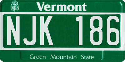 VT license plate NJK186