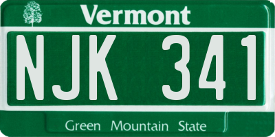 VT license plate NJK341