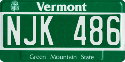 VT license plate NJK486