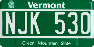 VT license plate NJK530