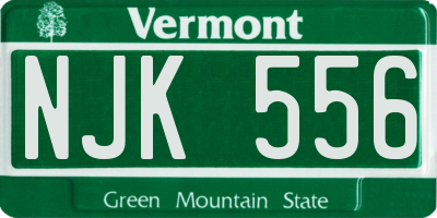 VT license plate NJK556