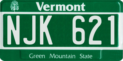 VT license plate NJK621