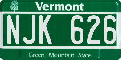VT license plate NJK626