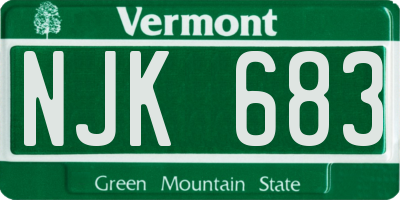 VT license plate NJK683
