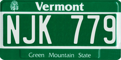 VT license plate NJK779