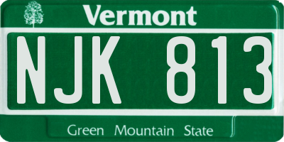 VT license plate NJK813
