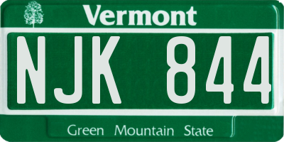 VT license plate NJK844