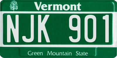 VT license plate NJK901