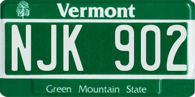 VT license plate NJK902
