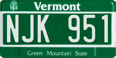 VT license plate NJK951