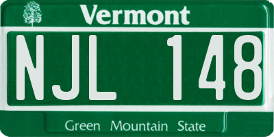 VT license plate NJL148