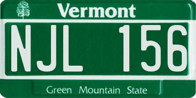 VT license plate NJL156