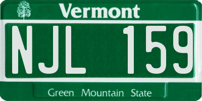 VT license plate NJL159
