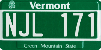 VT license plate NJL171