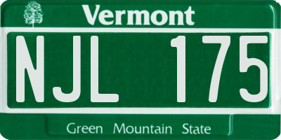 VT license plate NJL175