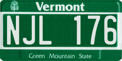 VT license plate NJL176