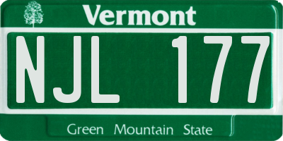 VT license plate NJL177