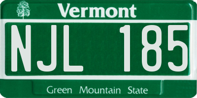 VT license plate NJL185