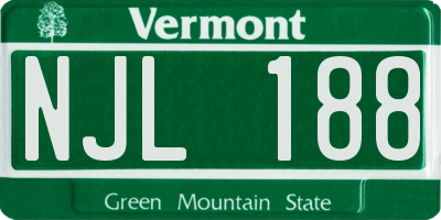 VT license plate NJL188