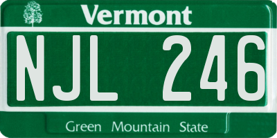 VT license plate NJL246