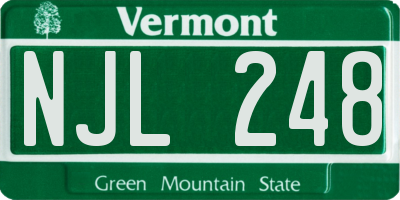 VT license plate NJL248