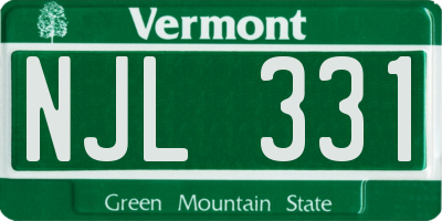 VT license plate NJL331
