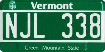 VT license plate NJL338