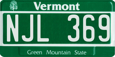 VT license plate NJL369