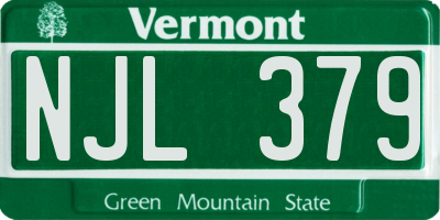 VT license plate NJL379