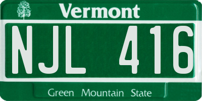 VT license plate NJL416