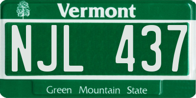 VT license plate NJL437