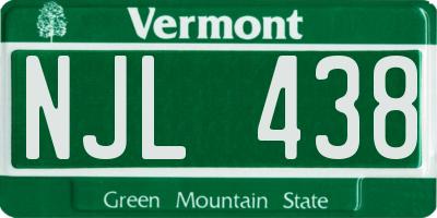 VT license plate NJL438