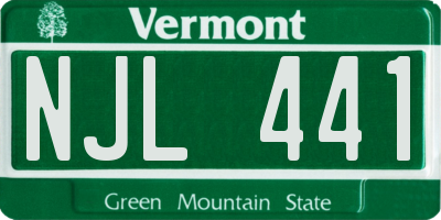 VT license plate NJL441