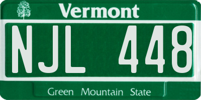 VT license plate NJL448