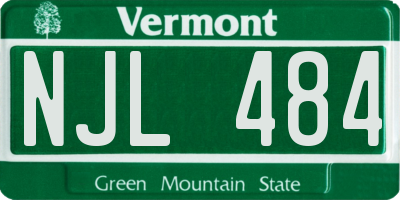 VT license plate NJL484