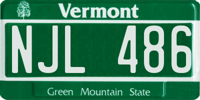 VT license plate NJL486