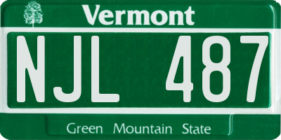 VT license plate NJL487