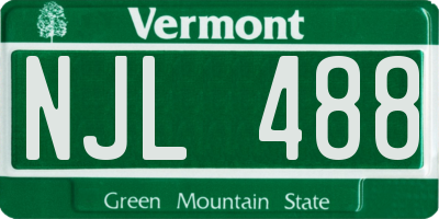 VT license plate NJL488