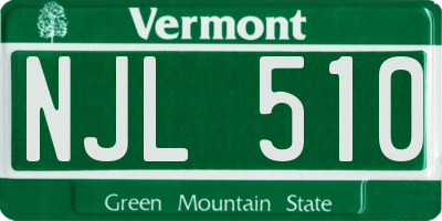 VT license plate NJL510