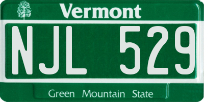 VT license plate NJL529