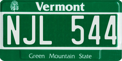 VT license plate NJL544