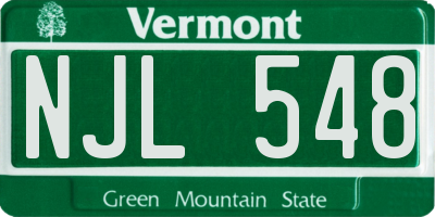 VT license plate NJL548