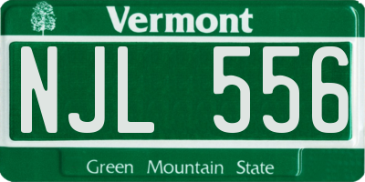 VT license plate NJL556