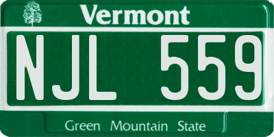VT license plate NJL559