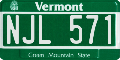 VT license plate NJL571