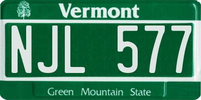 VT license plate NJL577