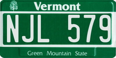 VT license plate NJL579