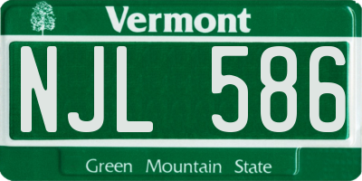 VT license plate NJL586